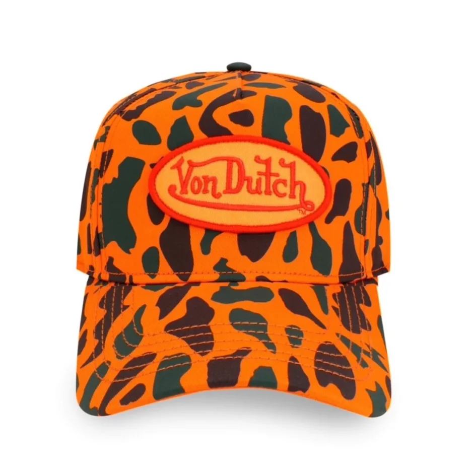 Orange Camo Von Dutch Hat